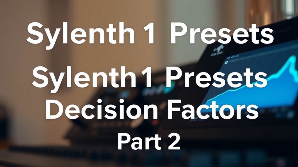 Sylenth1 Presets Decision Factors Part 2 | SoundShockAudio